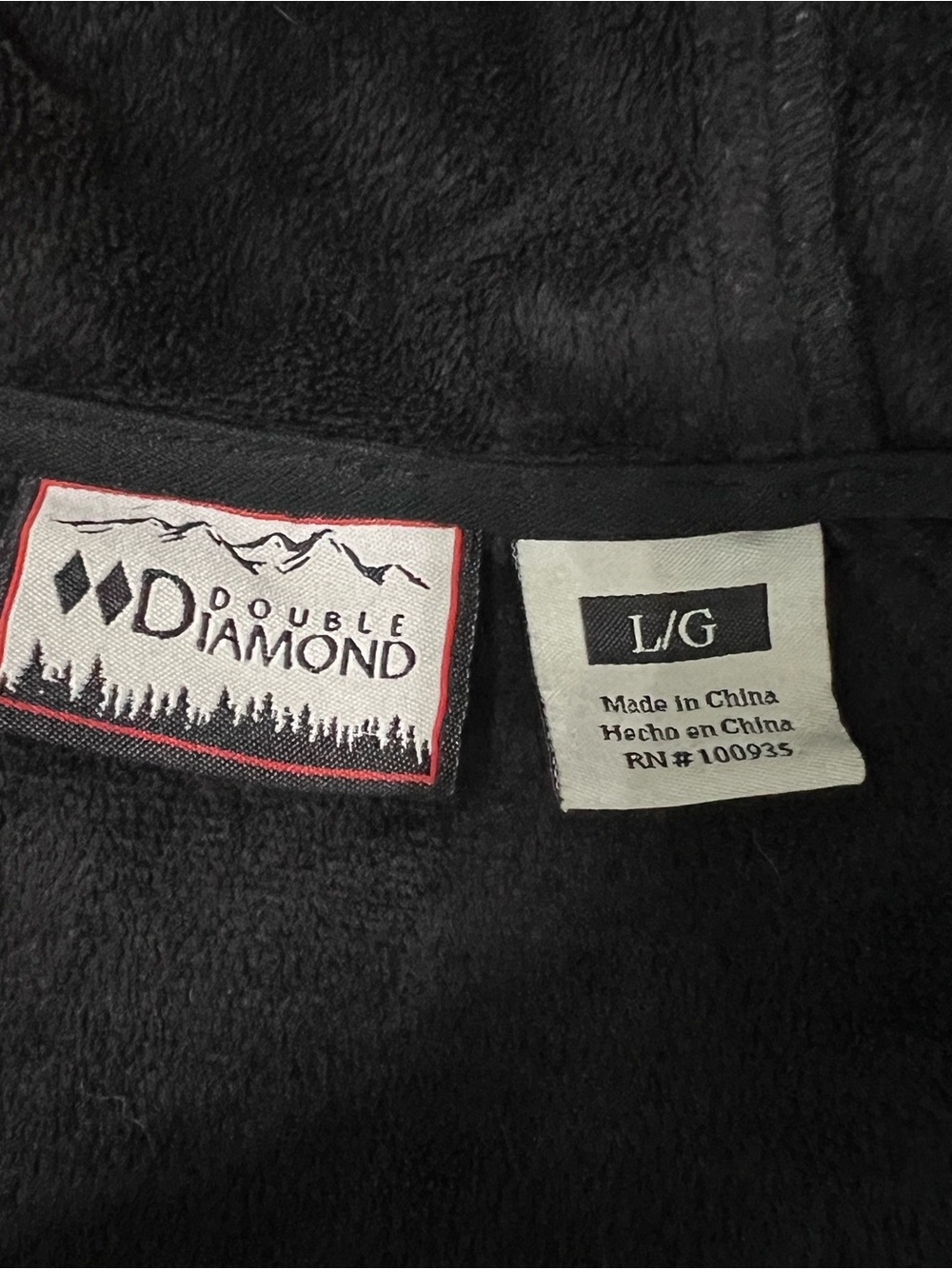Double Diamond Jacket Womens Black Full Zip Soft Shell Outdoors Sz Large - Picture 10 of 11